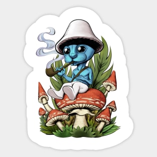 smurf cat chillin Sticker